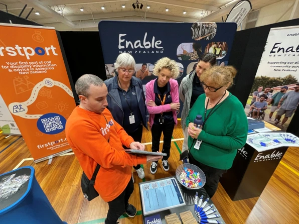 The Firstport and Enable NZ team at the 2026 show your ability expo