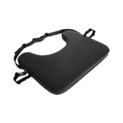 A padded wheelchair tray on a white background