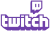 Twitch appears in purple block letterswith a message icon above the c.