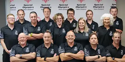 Athletes and support staff representing New Zealand at Special Olympics World Winter Games in Italy.